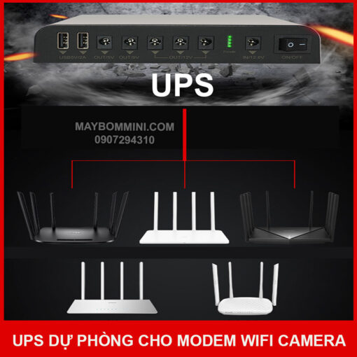 Su Dung UPS Cho Modem Wifi Camera