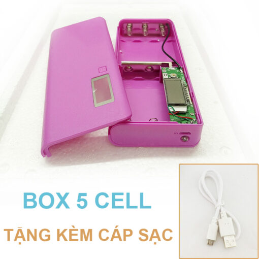 Pin Du Phong 5 Cell Mau Hong Tang Cap Sac