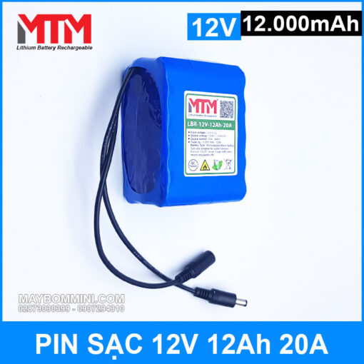 Pin Sac 12v 12000mah 20A Chinh Hang