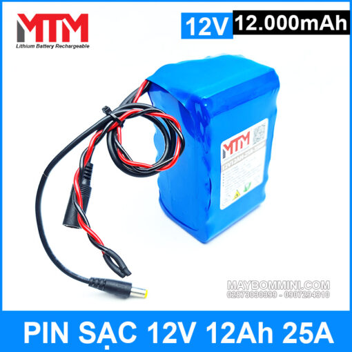 Chuyen Cac Loai Pin 12v 12000mah 25A Cao Cap