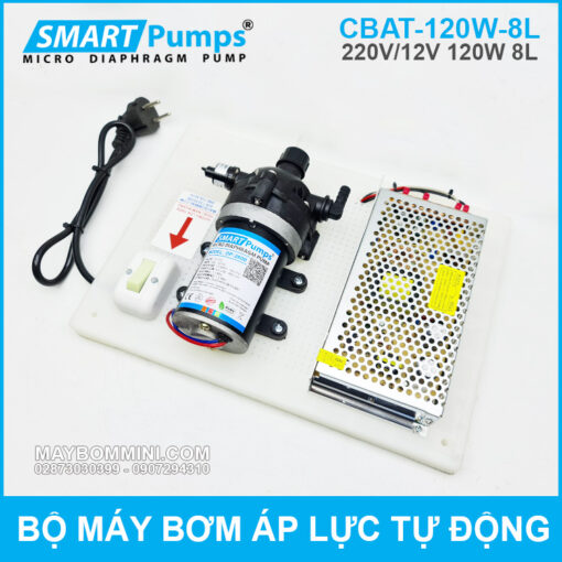 Bom Ap Luc Mini 12v 120w Tu Dong Chinh Hang