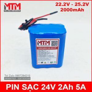 Pin 24v 2000mah 5A 6S