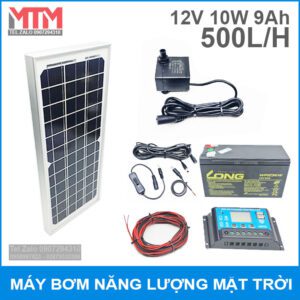 Bo May Bom Nang Luong Mat Troi 12V 10W 500L