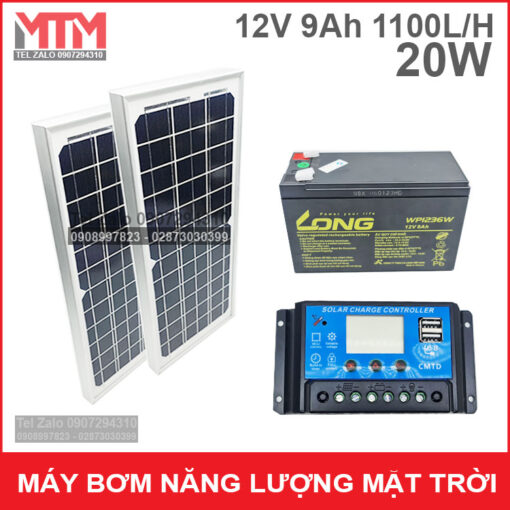 Bo Nang Luong Mat Troi Su Dung May Bom Chim 12v 20W