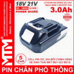 Pin Chan Pho Thong Makita Dekton M21 Hukan H21 18V 21V 5 CELL 3ah MTM Chinh Hang