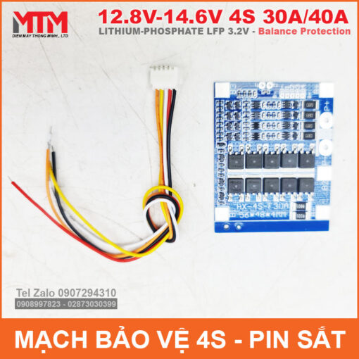 Mach Bao Ve Pin Sat 4S 30A 40A 12V8 Can Bang