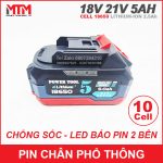 Pin May Khoan Chan Pho Thong Makita 18v 21V 10cell 5000mah Chong Soc