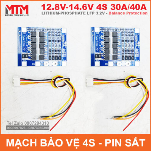 Ban Mach Bao Ve Pin Sat 4S 30A 40A 12V8 Can Bang