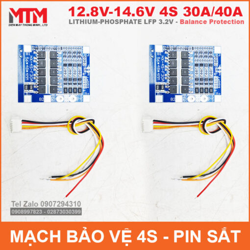 Phan Phoi Mach Bao Ve Pin Sat 4S 30A 40A 12V8 Can Bang