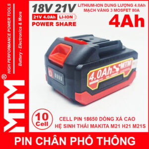 Gia Ban Pin Makita Chan Pho Thong 10 Cell 4000mah 80A Chong Soc