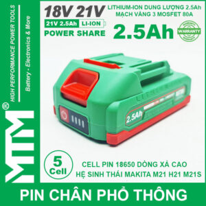 Pin Chan Pho Thong 5 Cell 2500mah 80A Chinh Hang Gia Re