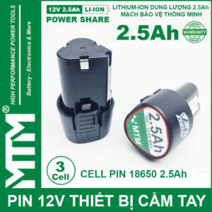 Pin May Khoan 12v 2500mah Khe B MTM
