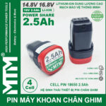 Pin May Khoan Chan Ghim 16v8 2ah 4cell New MTM