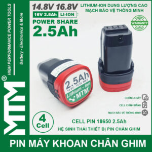 Pin May Khoan Chan Ghim 16v8 2ah 4cell New MTM