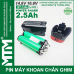 Pin May Khoan Chan Ghim 16v8 MTM Chinh Hang