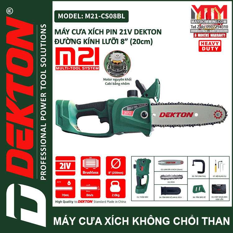 Phan Phoi Cua Xich DEKTON M21 CS08BL 8inch Motor Khong Choi Than Chan Pin Pho Thong Makita Phan Phoi Cua Xich DEKTON M21 CS08BL 8inch Motor Khong Choi Than Chan Pin Pho Thong Makita