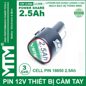 Pin 12v 3s Cell 2500 May Khoan 2026