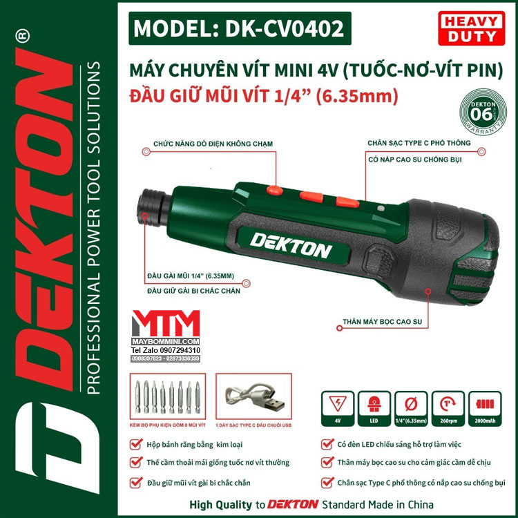 May Chuyen Vit Mini 4v Dekton DK CV0402 Do Dien Khong Cham Dau 6 35mm May Chuyen Vit Mini 4v Dekton DK CV0402 Do Dien Khong Cham Dau 6 35mm