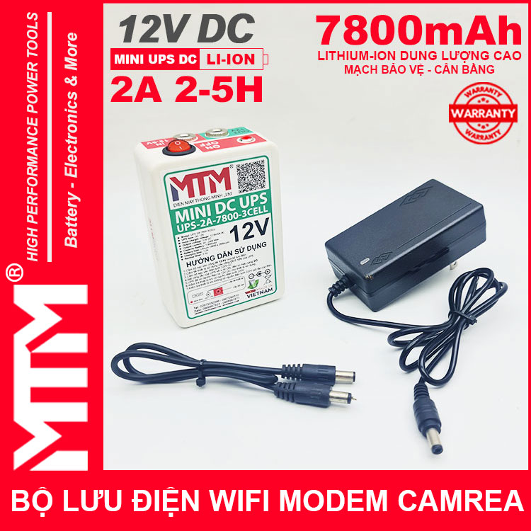 Bo Nguon Du Phong Wifi Modem Camera 12V 2A 7800mah UPS DC 12Vpsd Bo Nguon Du Phong Wifi Modem Camera 12V 2A 7800mah UPS DC 12Vpsd