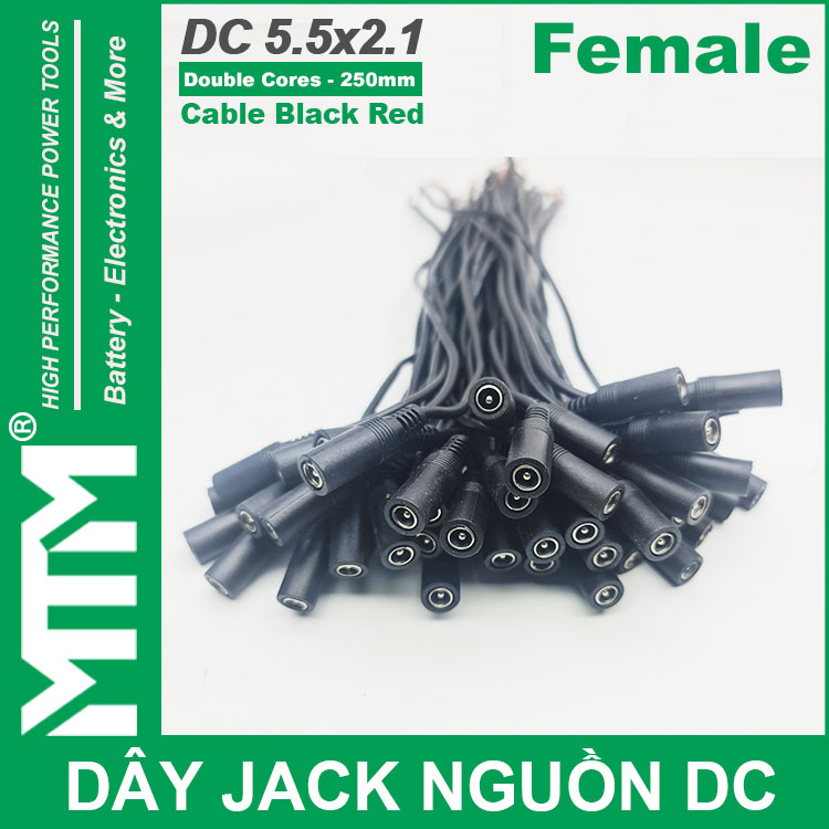 Day Jack DC 250mm Cai Female Jack Cable Adapter Plug Power Supply Gia Re Day Jack DC 250mm Cai Female Jack Cable Adapter Plug Power Supply Gia Re