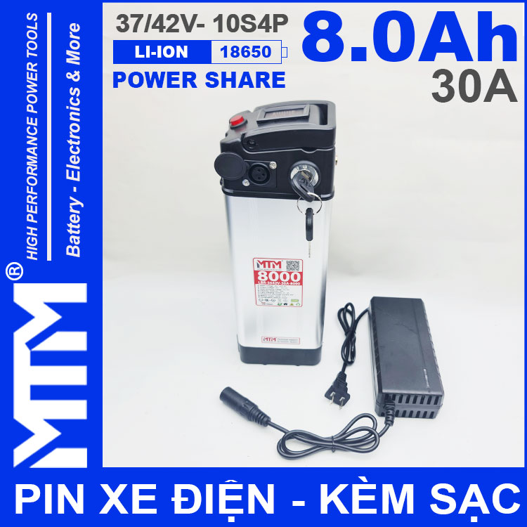 Pin Xe đien 37V 42V 8000mAh 30A Leb Bao Pin Pin Xe đien 37V 42V 8000mAh 30A Leb Bao Pin