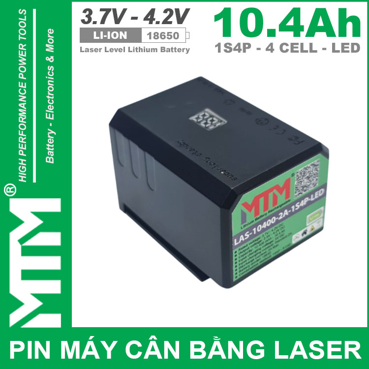 Pin May Ban Cot Can Bang Laser 1S4P 4 Cell 10400mah MTM LED Pin May Ban Cot Can Bang Laser 1S4P 4 Cell 10400mah MTM LED