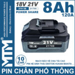 Ban Pin Chan Pho Thong 21V 120A Led 2 Hong Cell 21700 8Ah