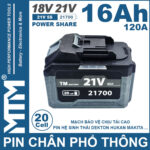 Gia Pin Chan Pho Thong 21V 120A Led 2 Hong Cell 21700 16Ah 20cell