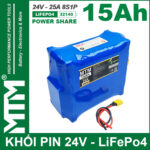 Pin 24V 15Ah 25A Pin Sat LiFepo4 32140 8S1P MTM Gia Re