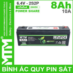 Chuyen Ban Binh Ac Quy Pin Sat 6V4 8Ah 2S2P Cell Pin Sat 26650 10A